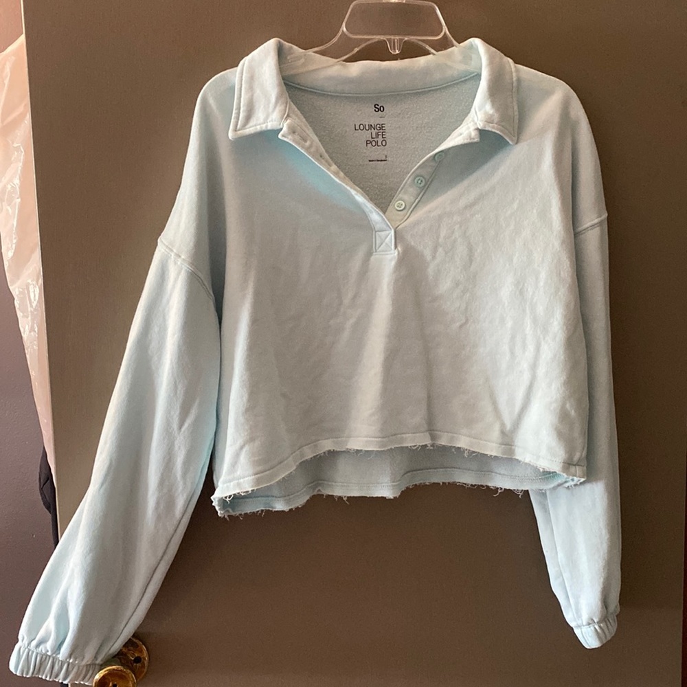 Cropped Polo Sweatshirt